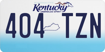 KY license plate 404TZN