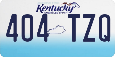 KY license plate 404TZQ