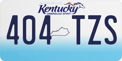 KY license plate 404TZS