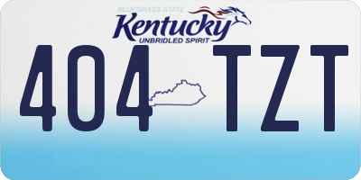 KY license plate 404TZT