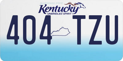 KY license plate 404TZU
