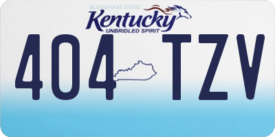 KY license plate 404TZV