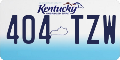 KY license plate 404TZW