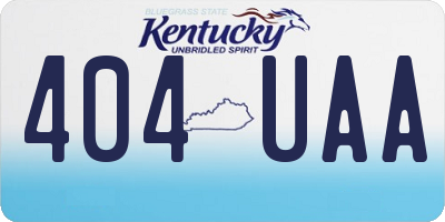 KY license plate 404UAA
