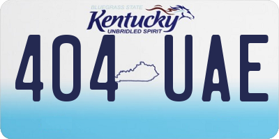 KY license plate 404UAE