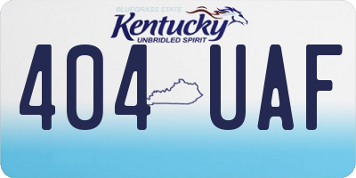 KY license plate 404UAF