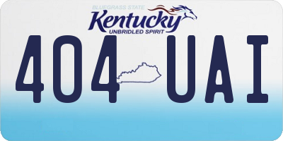 KY license plate 404UAI