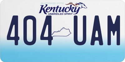 KY license plate 404UAM