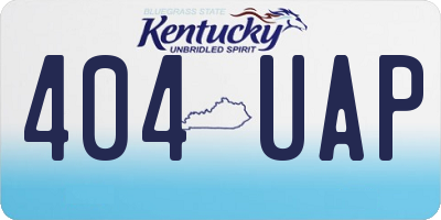KY license plate 404UAP