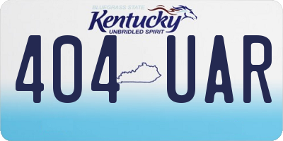 KY license plate 404UAR