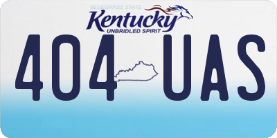 KY license plate 404UAS