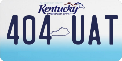 KY license plate 404UAT