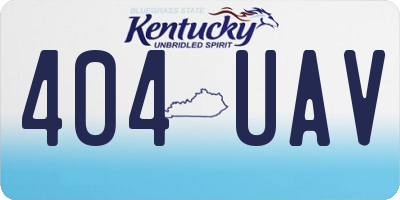 KY license plate 404UAV