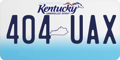 KY license plate 404UAX