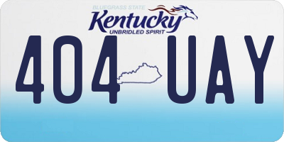 KY license plate 404UAY