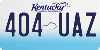 KY license plate 404UAZ