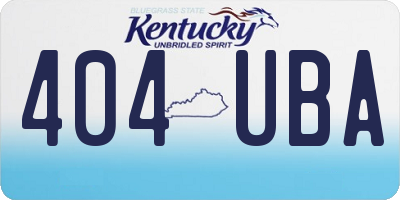 KY license plate 404UBA