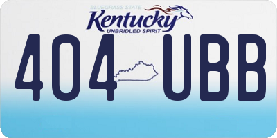 KY license plate 404UBB