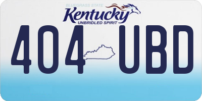 KY license plate 404UBD