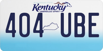 KY license plate 404UBE