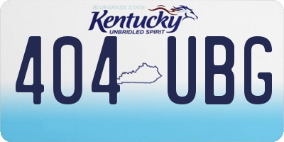 KY license plate 404UBG