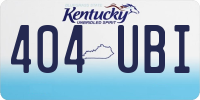 KY license plate 404UBI