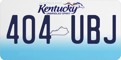 KY license plate 404UBJ