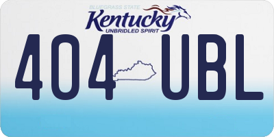 KY license plate 404UBL