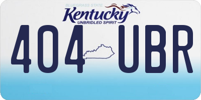 KY license plate 404UBR