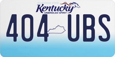 KY license plate 404UBS