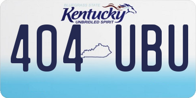 KY license plate 404UBU
