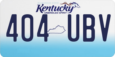 KY license plate 404UBV