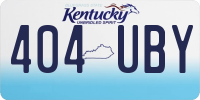 KY license plate 404UBY