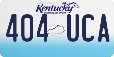 KY license plate 404UCA