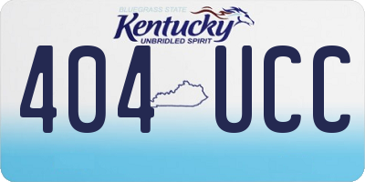 KY license plate 404UCC