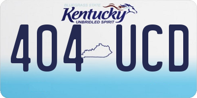 KY license plate 404UCD