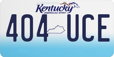 KY license plate 404UCE