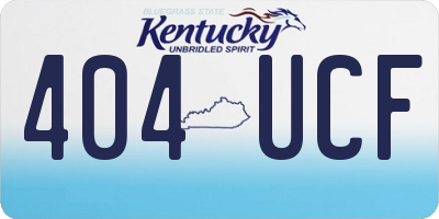 KY license plate 404UCF