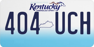 KY license plate 404UCH