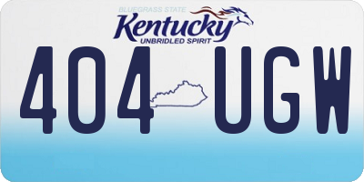 KY license plate 404UGW