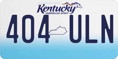 KY license plate 404ULN