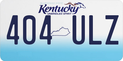 KY license plate 404ULZ