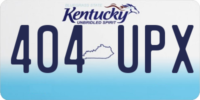 KY license plate 404UPX