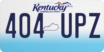 KY license plate 404UPZ