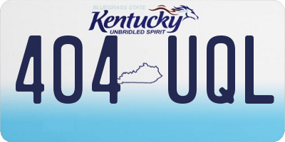 KY license plate 404UQL