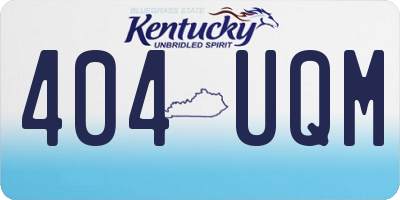 KY license plate 404UQM