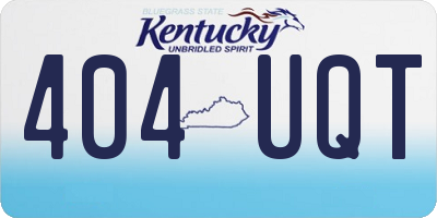 KY license plate 404UQT