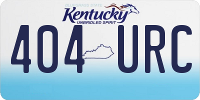 KY license plate 404URC