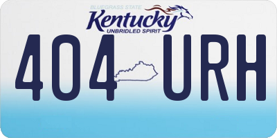KY license plate 404URH