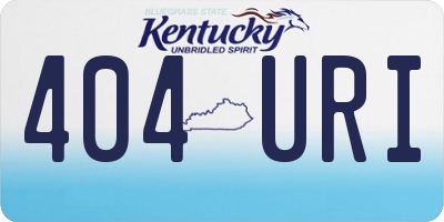 KY license plate 404URI